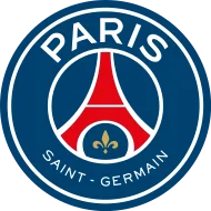 Ousmane Dembélé và logo Paris Saint-Germain trước bán kết Champions League gặp Bayern Munich